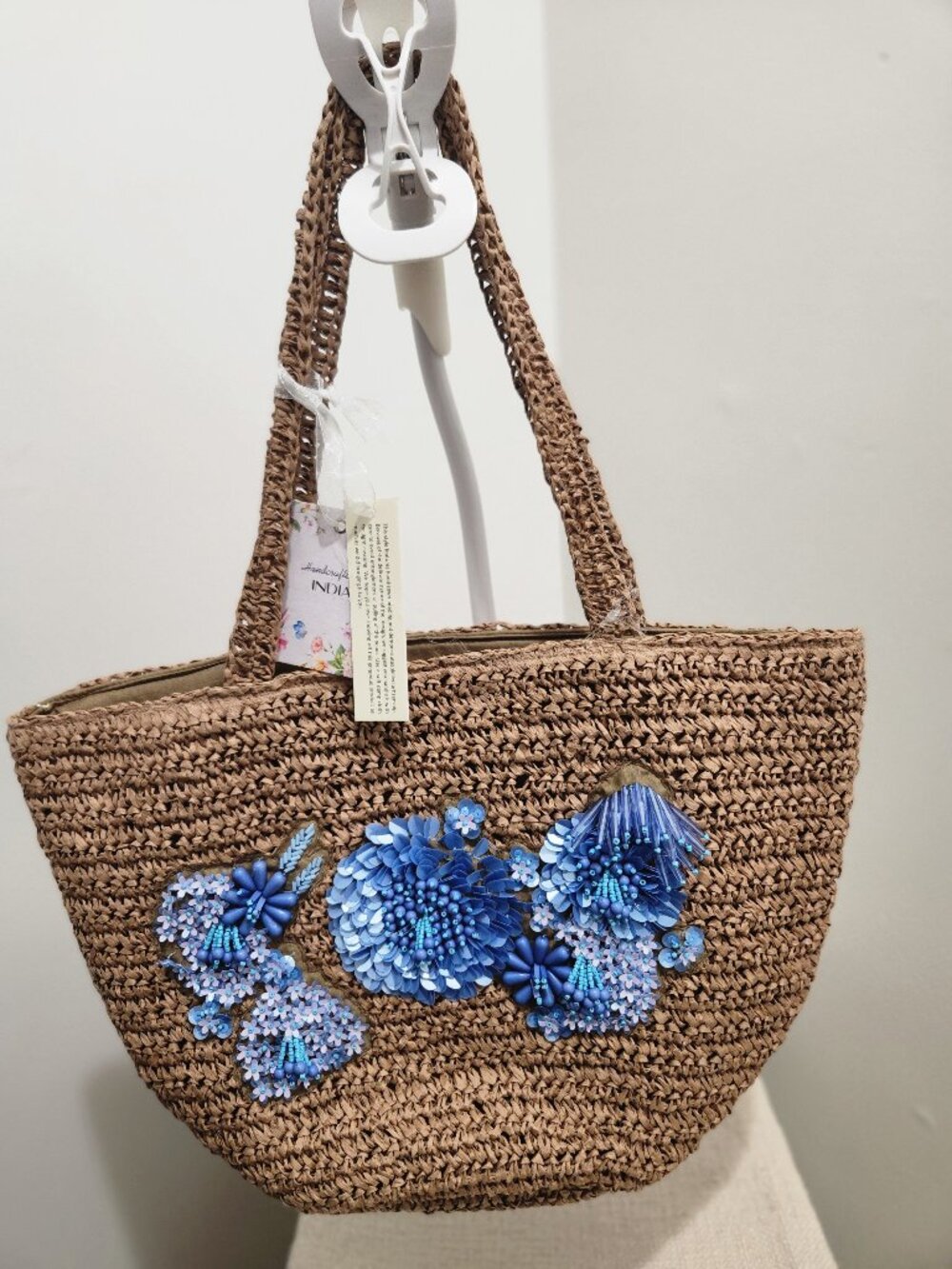 Blue Beaded tote!